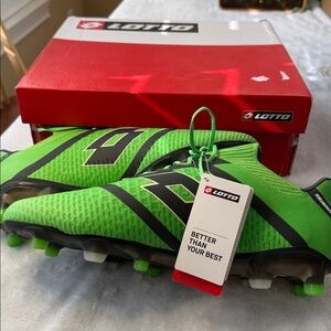 NIB Lotto Maestro 100 IV FG Soccer Cleats - US Men’s 12-Spring Green/Asphalt